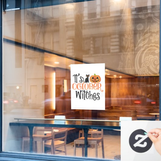 Het is Halloween-viering in oktober Raamsticker (Cafe Raam)