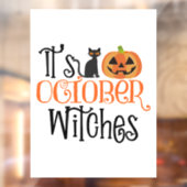 Het is Halloween-viering in oktober Raamsticker (Vel 2)