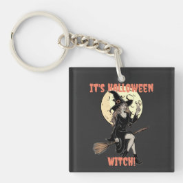 Het is Halloween Witch Funny Make Your Own Custom Sleutelhanger