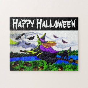 HET IS HALLOWEEN WITCHES TONNIGHT WE RIJDEN    LEGPUZZEL