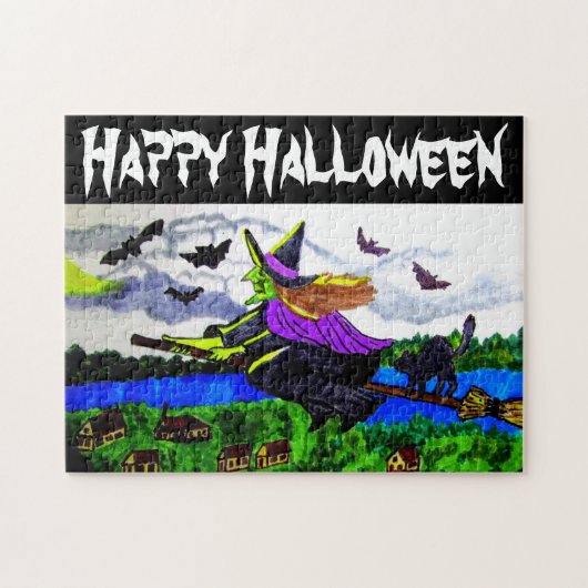 HET IS HALLOWEEN WITCHES TONNIGHT WE RIJDEN LEGPUZZEL (Horizontaal)