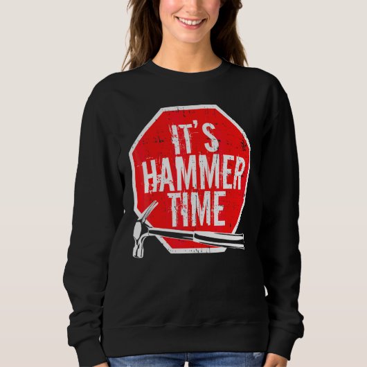 Het is hamer-tijd timmerman of ambachtslieden trui (Voorkant)