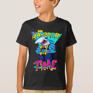 Het is Hammer Time Shark Fitness Gewichtheffen Bod T-shirt