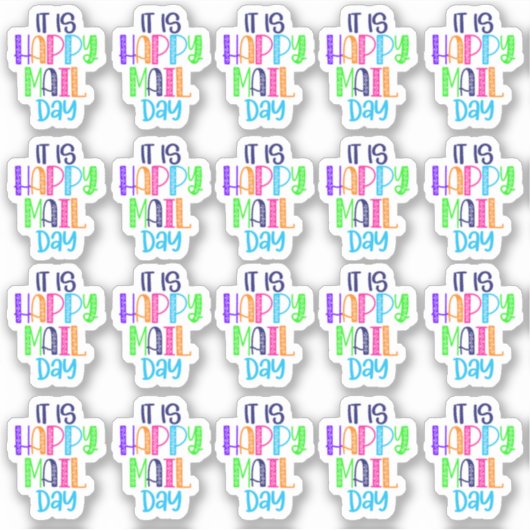 Het is Happy Mail Day - Vinyl Sticker (Voorkant)