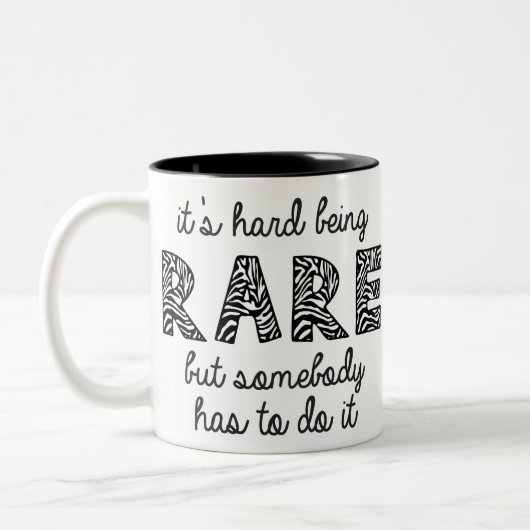 Het is hard worden Zelden Tweekleurige Koffiemok (Links)