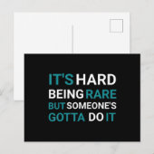 Het is hard zijn Zelden, maar iemand - Zeldzame zi Briefkaart (Voorkant / Achterkant)