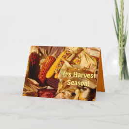 Het is Harvest Season,  herfst Scene Greeting Kaart
