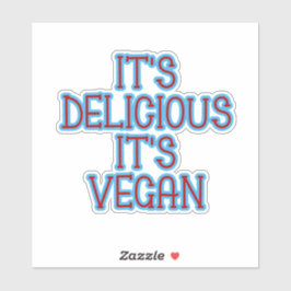Het is heerlijk dat het Vegan is. Sticker
