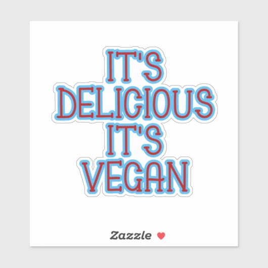 Het is heerlijk dat het Vegan is. Sticker (Vel)