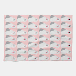 Het is heerlijk om oud Engels Sheepdog type Girly  Theedoek