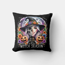 Het is heksenseizoen Halloween Pillow Kussen