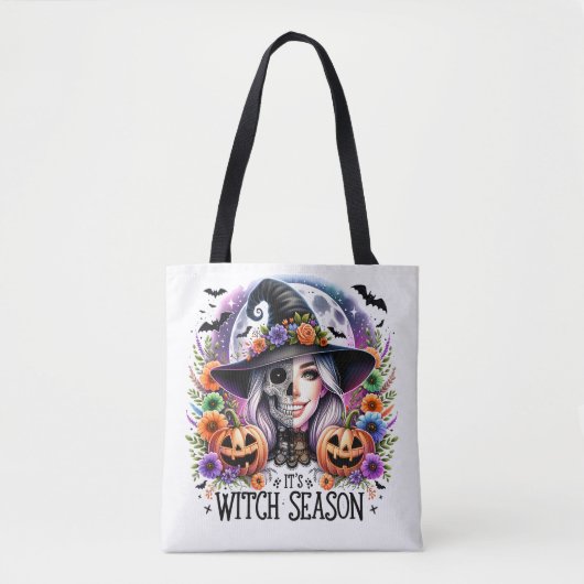 Het is heksenseizoen Halloween Totebag Tote Bag (Voorkant)