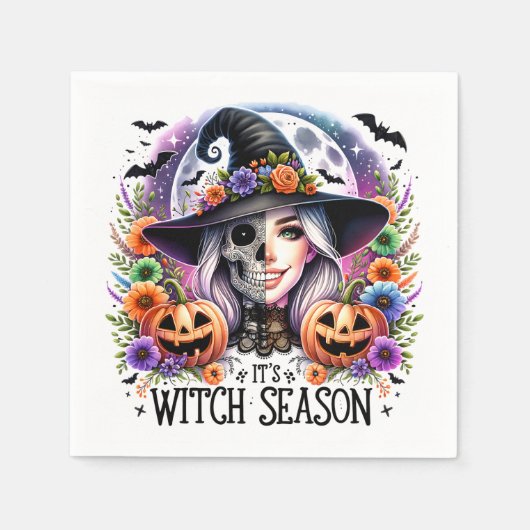 Het is heksenseizoen party servet (Voorkant)