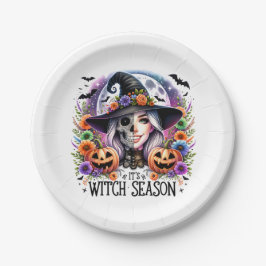 Het is heksenseizoen rond papieren Borden Papieren Bordje