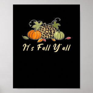 Het is herfst, allemaal Gelukkig najaar Luipaard Poster