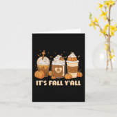 Het is herfst allemaal Halloween Retro herfst Hall Kaart (Gele Bloem)