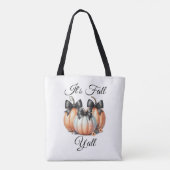 Het is herfst allemaal: Pastelpompoenen Tote Bag (Achterkant)