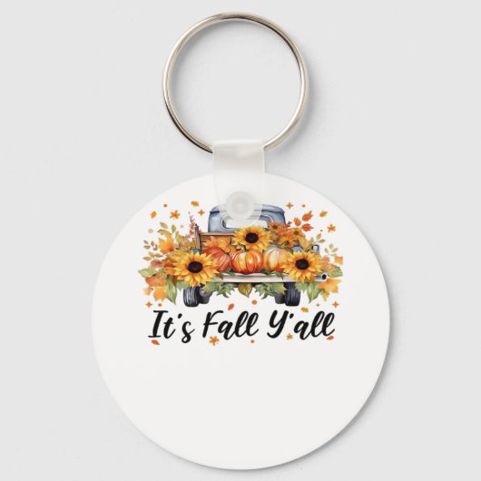 Het is herfst allemaal Pompoen Herfst Boom Hallo H Sleutelhanger (Voorkant)