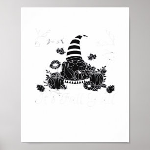 Het is herfst allemaal Pompoen Kabouter Herfst Boo Poster