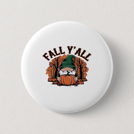 Het is herfst allemaal Pompoen Kabouter Herfst Ret Ronde Button 5,7 Cm (Voorkant)