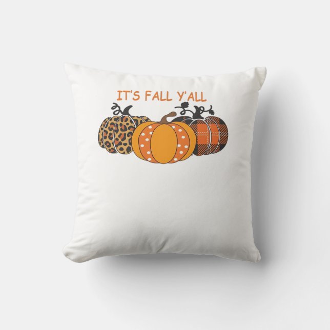 Het is herfst allemaal Pompoen Thanksgiving Kussen (Voorkant)