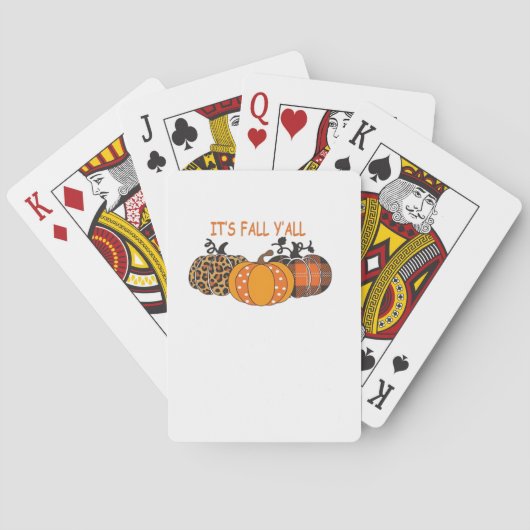 Het is herfst allemaal Pompoen Thanksgiving Pokerkaarten (Achterkant)