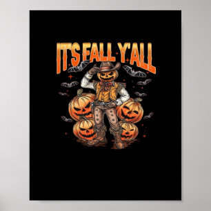 Het is herfst, allemaal pompoenen vintage klassiek poster