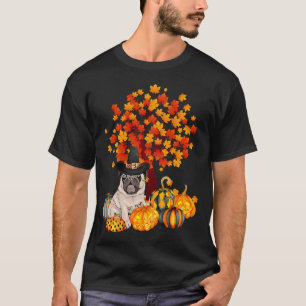 Het is herfst allemaal Schattige Pug Pompoen Herfs T-shirt