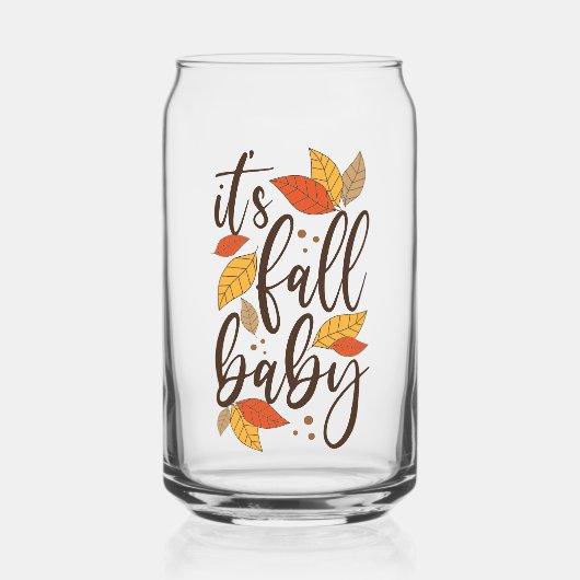 Het is Herfst Baby Blikvorm Glas (Voorkant)