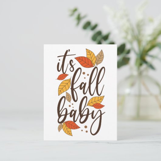 Het is Herfst Baby Briefkaart (Staand voorkant)