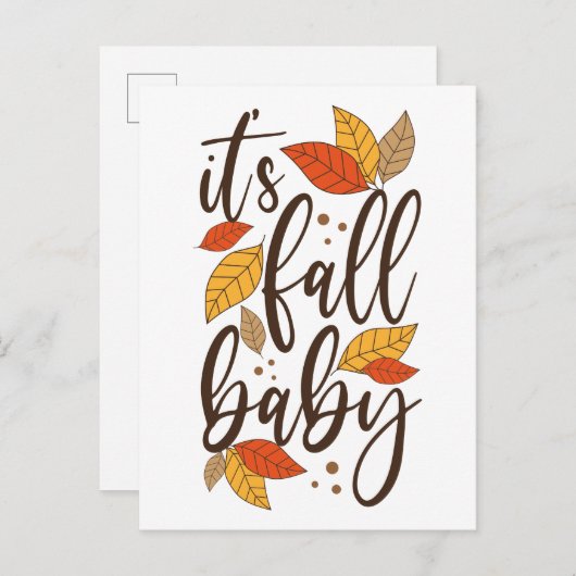 Het is Herfst Baby Briefkaart (Voorkant / Achterkant)