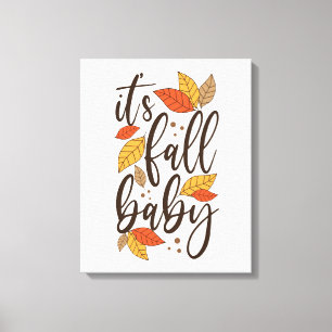 Het is Herfst Baby Canvas Afdruk