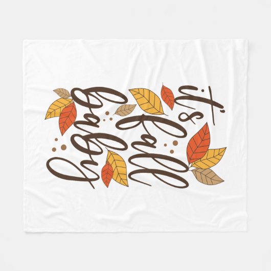 Het is Herfst Baby Fleece Deken (Voorkant (Horizontaal))