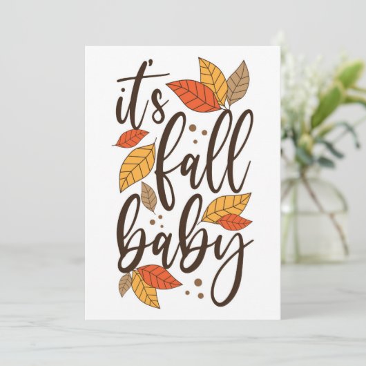 Het is Herfst Baby Kaart (Staand voorkant)