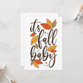 Het is Herfst Baby Kaart (Voorkant / Achterkant in situ)