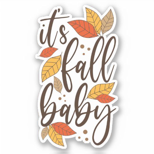 Het is Herfst Baby Sticker (Voorkant)