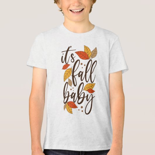 Het is Herfst Baby Tri-Blend Shirt (Voorkant)