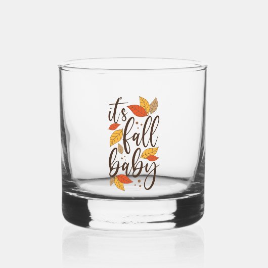 Het is Herfst Baby Whisky Glas (Voorkant)
