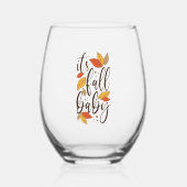 Het is Herfst Baby Wijnglas Zonder Voet (Voorkant)