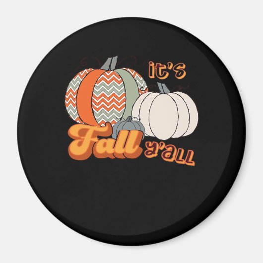 Het is herfst, grappige pompoenen chevron patroon magneet (Voorkant)