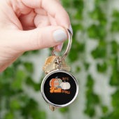 Het is herfst, grappige pompoenen chevron patroon sleutelhanger (Hand)