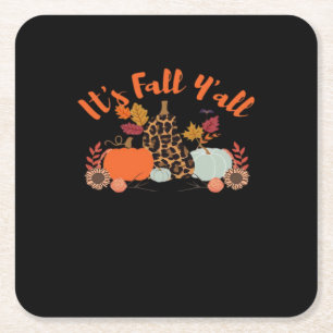 Het is Herfst Hallo Y'all! Herfst Happy Autumn Tha Kartonnen Onderzetters