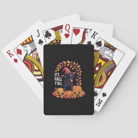 Het is herfst, Halloween herfst grappige quote Pokerkaarten (Achterkant)
