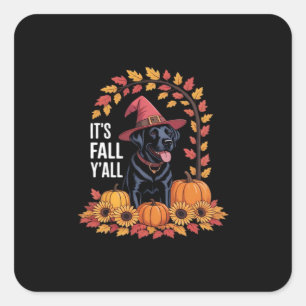 Het is herfst, Halloween, herfst, grappige quote Vierkante Sticker