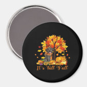 Het is herfst, Halloween, herfst, retro grafisch Magneet (Voorkant / Achterkant)