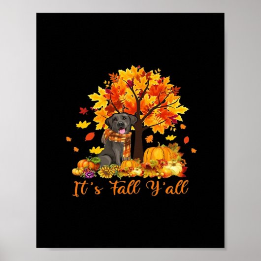 Het is herfst, Halloween, herfst retro grafisch Poster (Voorkant)