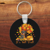 Het is herfst, Halloween, herfst retro grafisch Sleutelhanger (Voorkant)