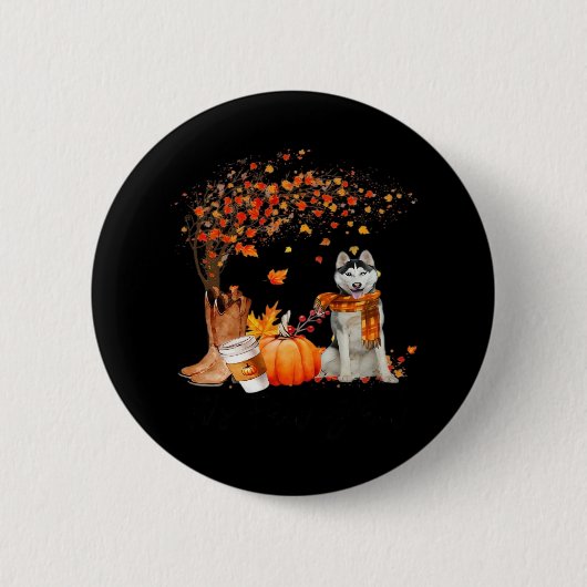 Het is herfst, jongen! Herfst esthetische stijl Ronde Button 5,7 Cm (Voorkant)