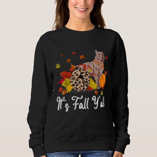 Het is herfst jongens Amerikaanse Bully-hond Thank Trui (Voorkant)
