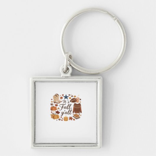 Het is herfst jongens Basic Design Sleutelhanger (Voorkant)